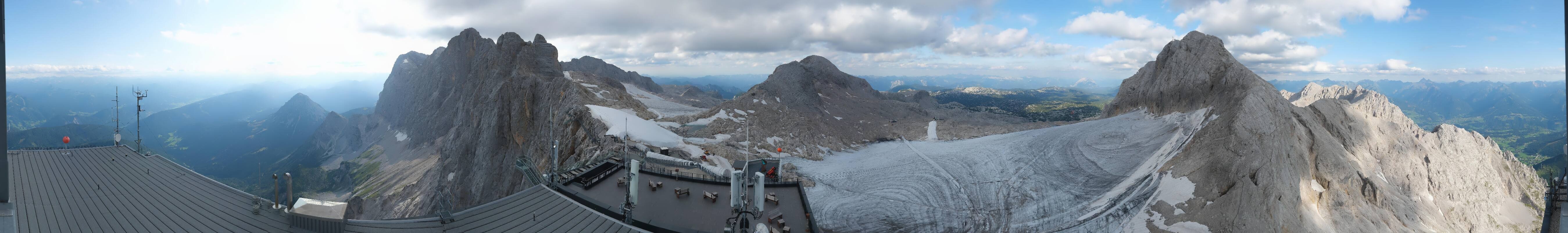 Archiv Foto Webcam Dachstein Gletscher: Panoramablick von der Bergstation