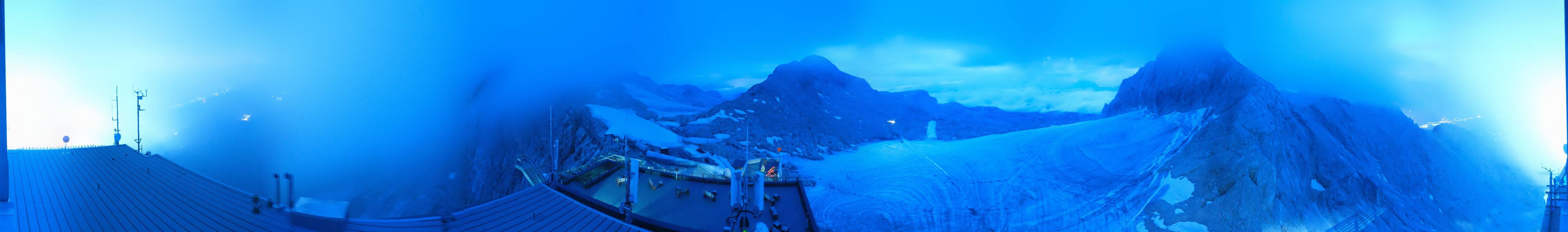 Archiv Foto Webcam Dachstein Gletscher: Panoramablick von der Bergstation