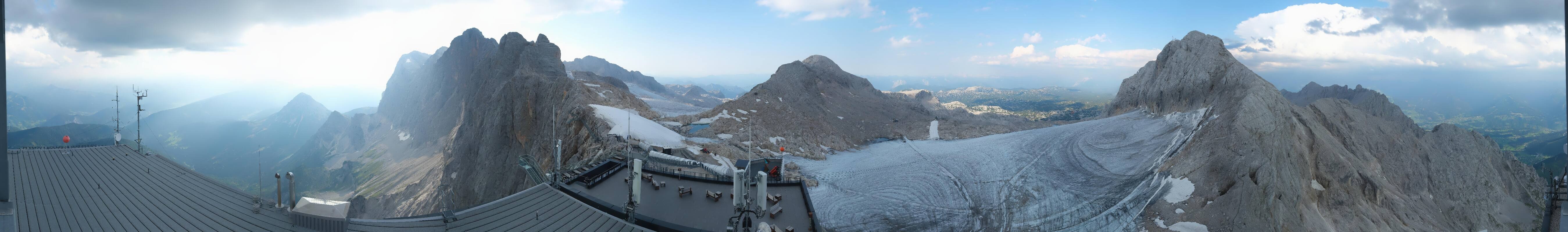 Archiv Foto Webcam Dachstein Gletscher: Panoramablick von der Bergstation