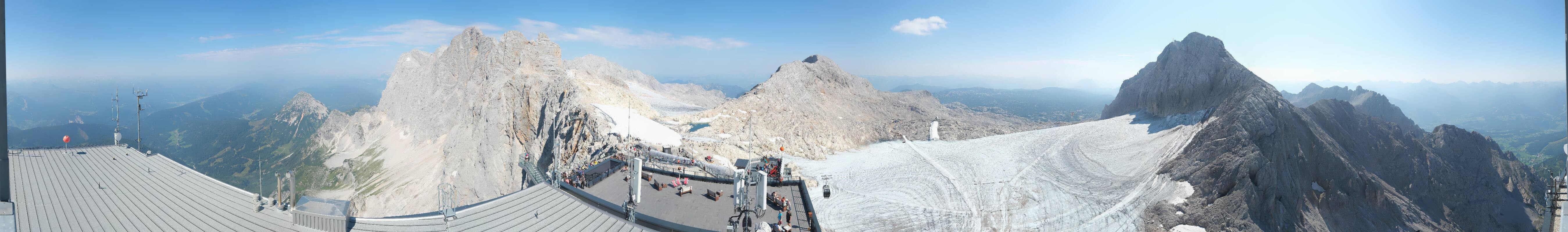 Archiv Foto Webcam Dachstein Gletscher: Panoramablick von der Bergstation