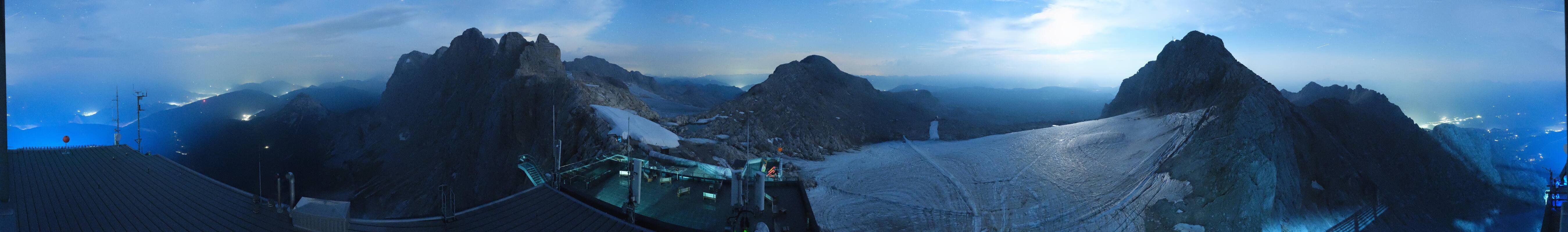 Archiv Foto Webcam Dachstein Gletscher: Panoramablick von der Bergstation