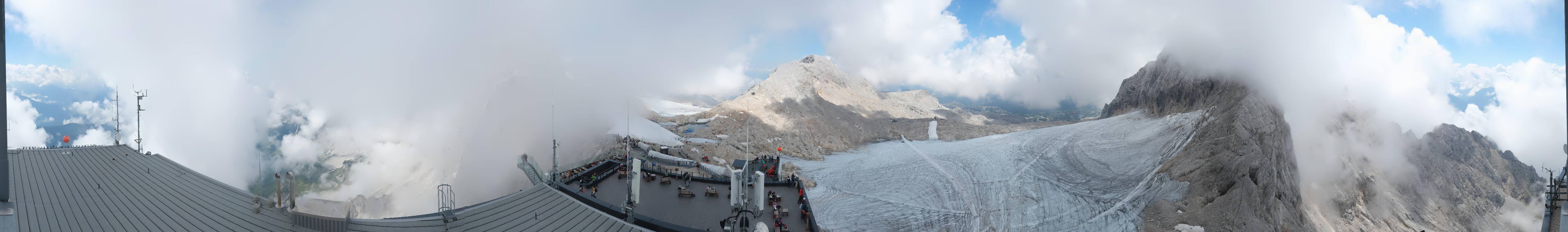 Archiv Foto Webcam Dachstein Gletscher: Panoramablick von der Bergstation