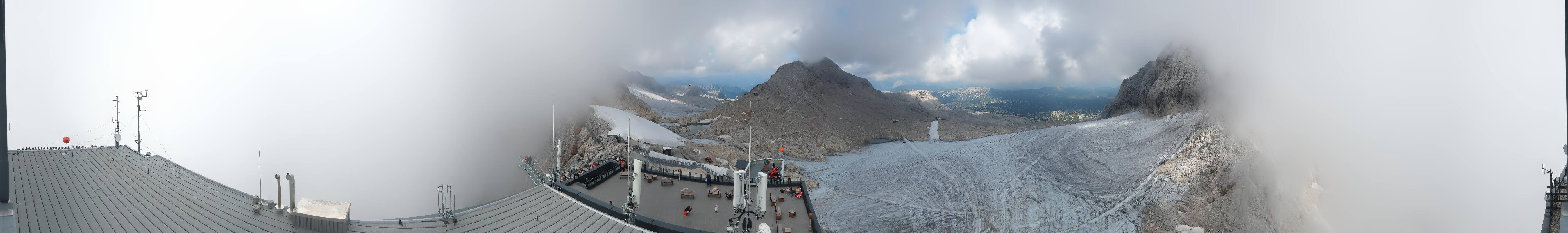 Archiv Foto Webcam Dachstein Gletscher: Panoramablick von der Bergstation