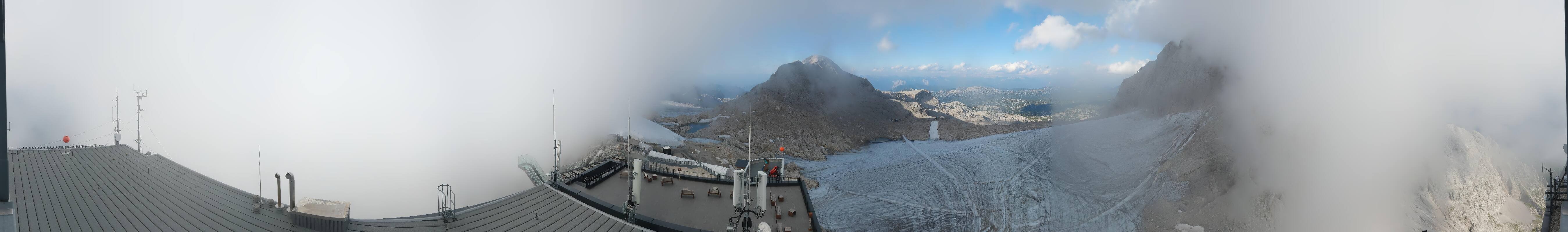 Archiv Foto Webcam Dachstein Gletscher: Panoramablick von der Bergstation
