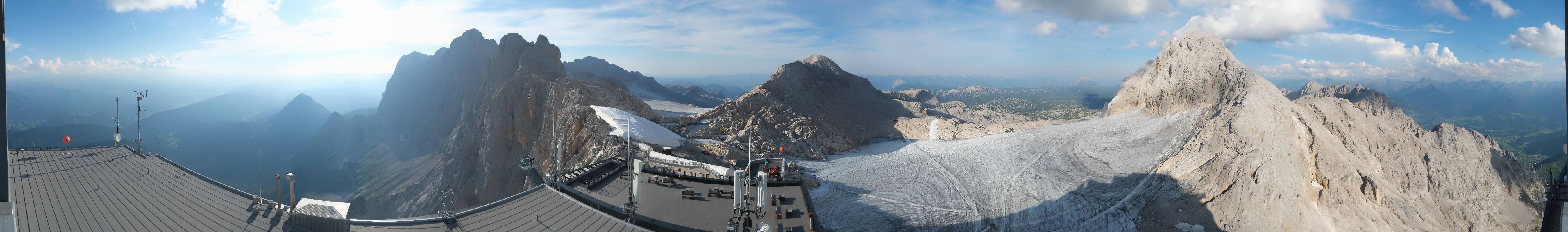Archiv Foto Webcam Dachstein Gletscher: Panoramablick von der Bergstation