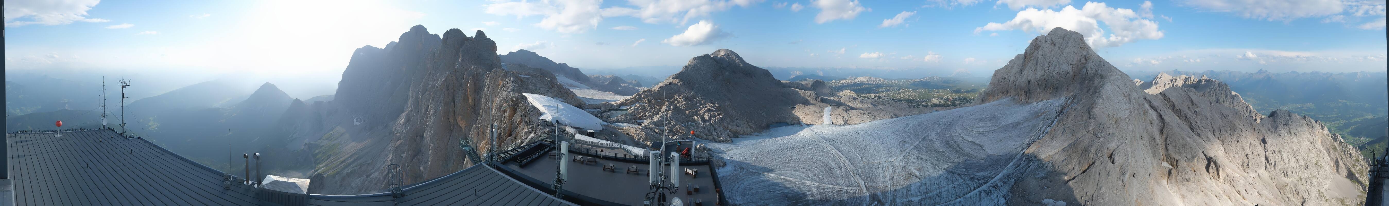 Archiv Foto Webcam Dachstein Gletscher: Panoramablick von der Bergstation