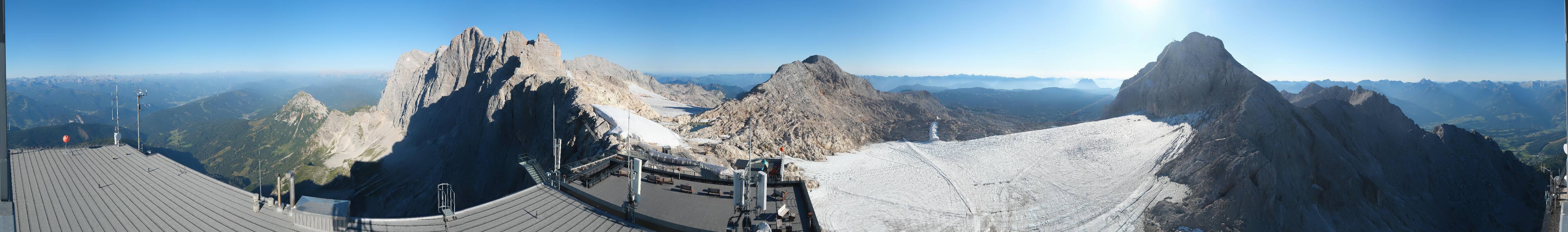 Archiv Foto Webcam Dachstein Gletscher: Panoramablick von der Bergstation