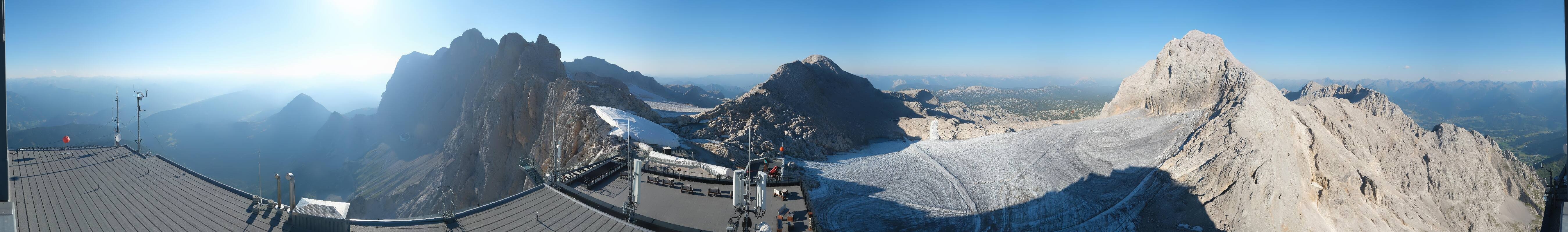 Archiv Foto Webcam Dachstein Gletscher: Panoramablick von der Bergstation
