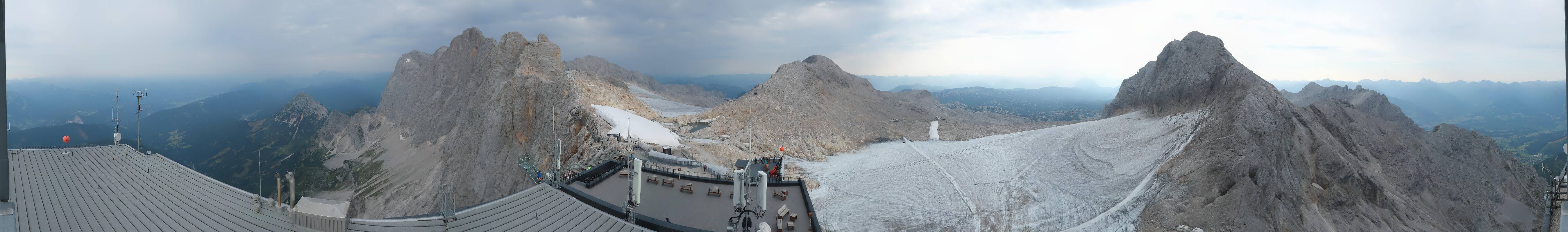 Archiv Foto Webcam Dachstein Gletscher: Panoramablick von der Bergstation
