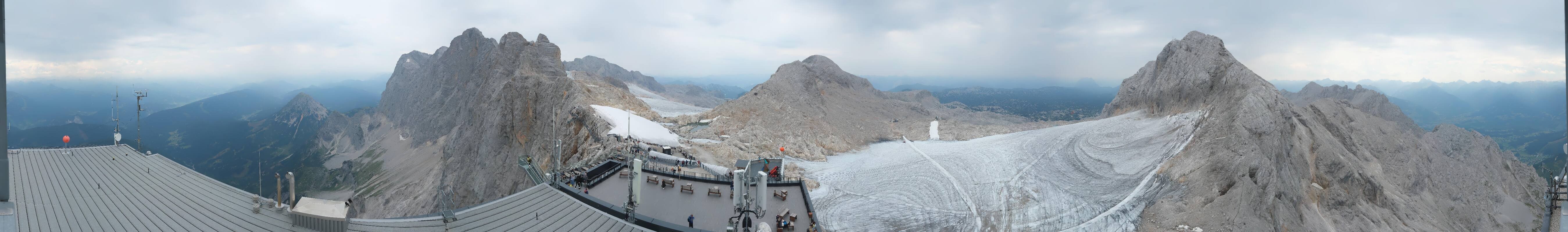 Archiv Foto Webcam Dachstein Gletscher: Panoramablick von der Bergstation