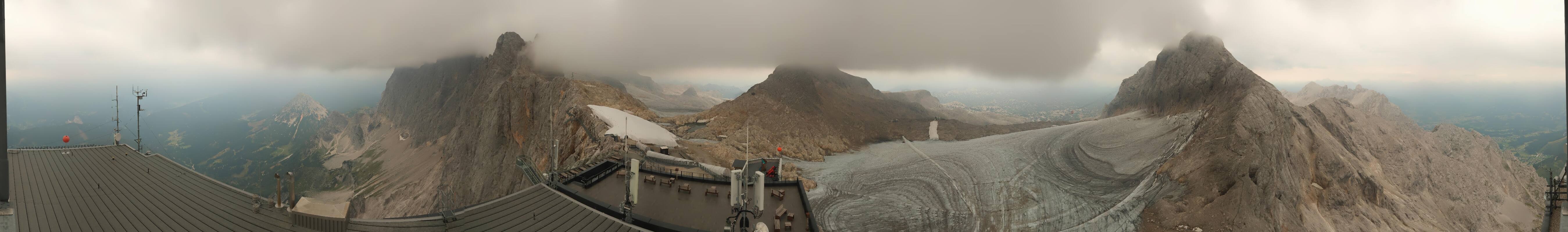 Archiv Foto Webcam Dachstein Gletscher: Panoramablick von der Bergstation