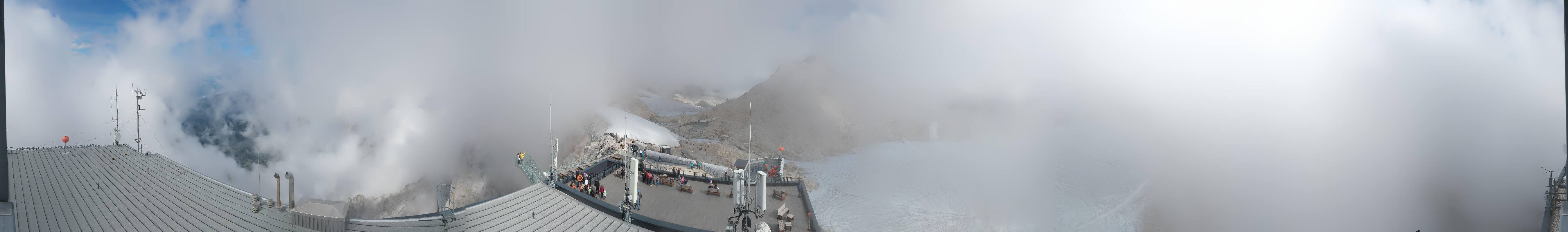 Archiv Foto Webcam Dachstein Gletscher: Panoramablick von der Bergstation