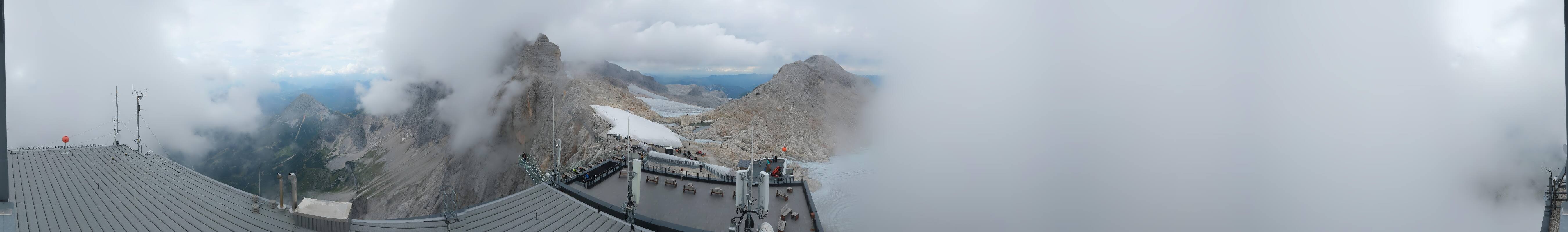 Archiv Foto Webcam Dachstein Gletscher: Panoramablick von der Bergstation