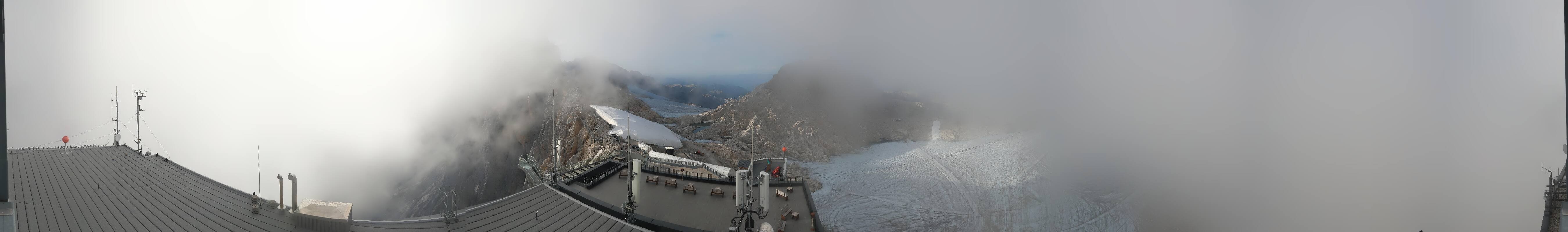 Archiv Foto Webcam Dachstein Gletscher: Panoramablick von der Bergstation