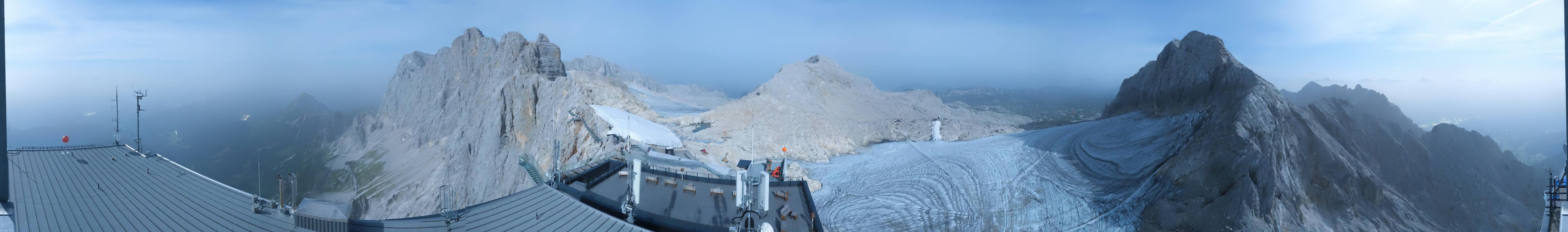 Archiv Foto Webcam Dachstein Gletscher: Panoramablick von der Bergstation