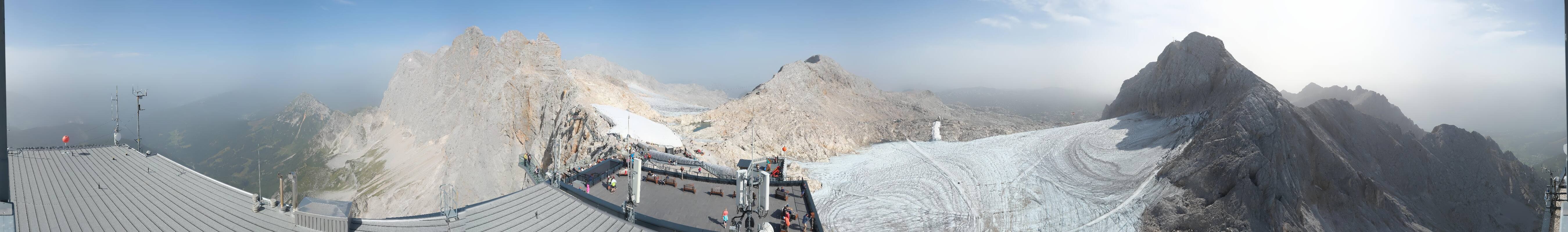 Archiv Foto Webcam Dachstein Gletscher: Panoramablick von der Bergstation