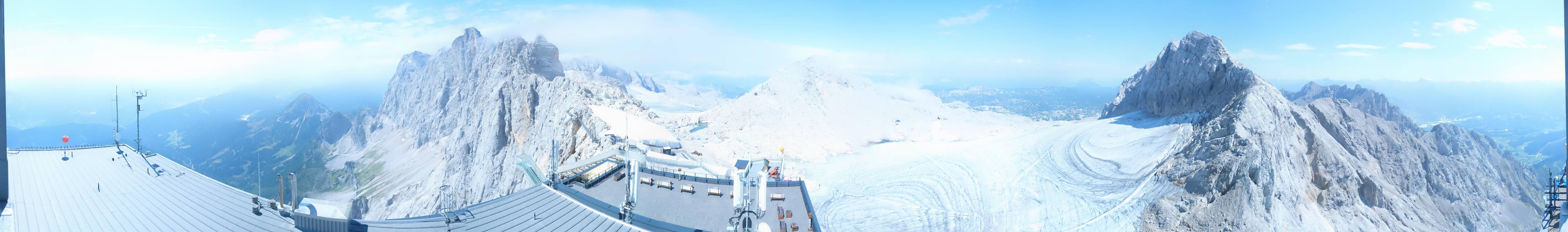 Archiv Foto Webcam Dachstein Gletscher: Panoramablick von der Bergstation