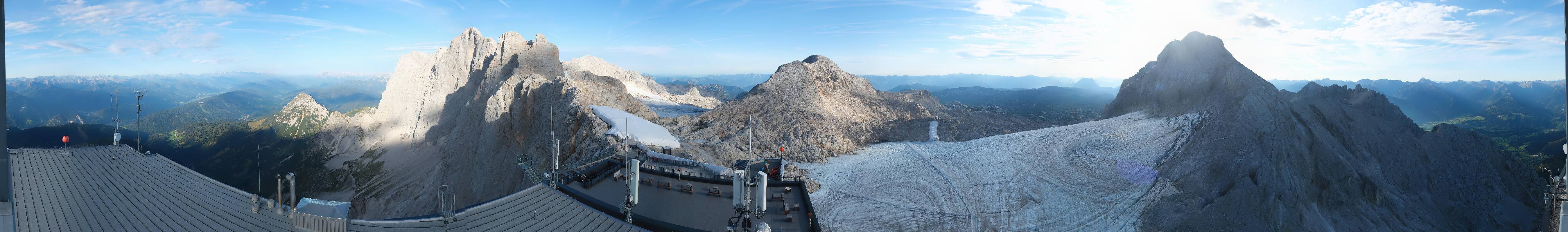 Archiv Foto Webcam Dachstein Gletscher: Panoramablick von der Bergstation
