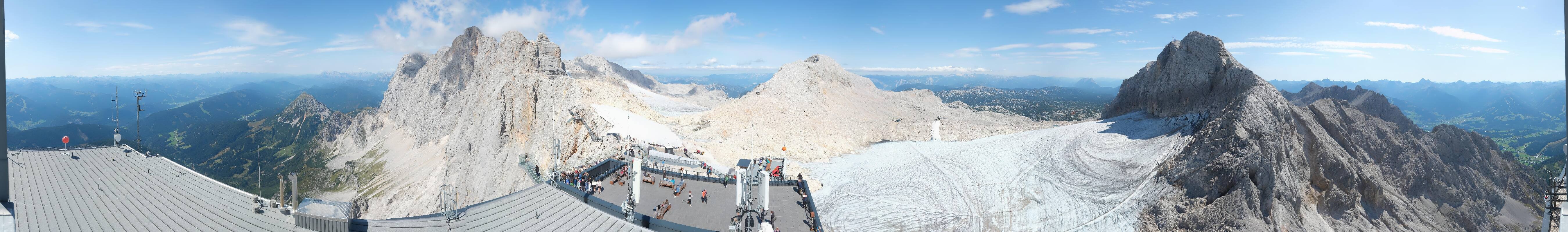 Archiv Foto Webcam Dachstein Gletscher: Panoramablick von der Bergstation