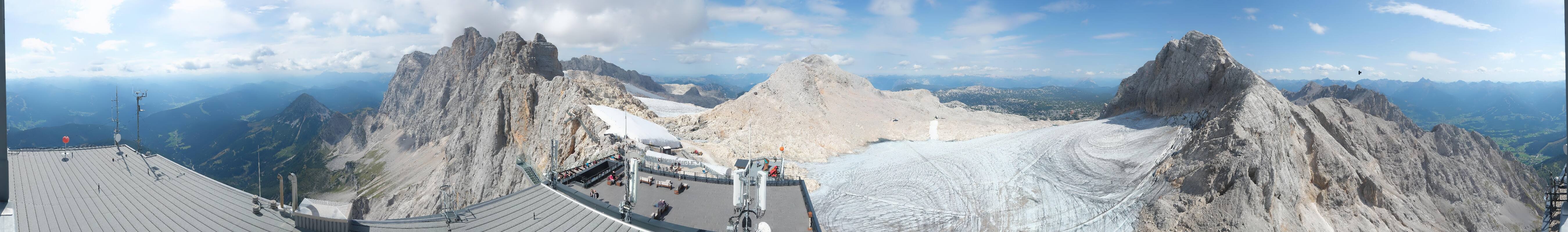 Archiv Foto Webcam Dachstein Gletscher: Panoramablick von der Bergstation