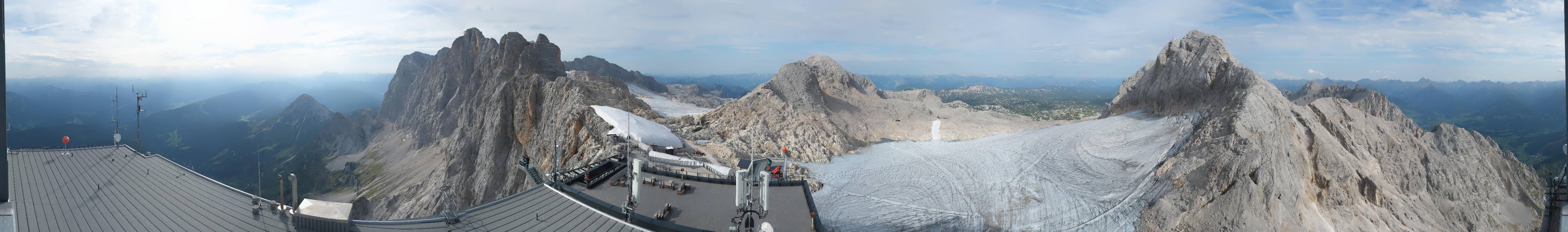 Archiv Foto Webcam Dachstein Gletscher: Panoramablick von der Bergstation