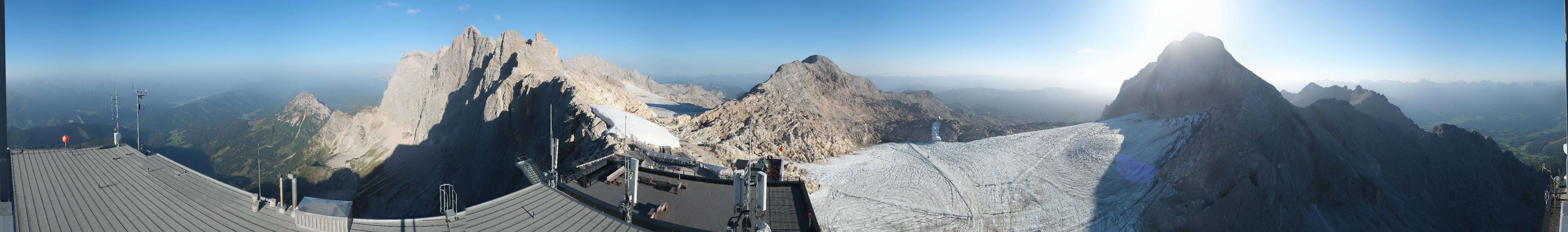 Archiv Foto Webcam Dachstein Gletscher: Panoramablick von der Bergstation