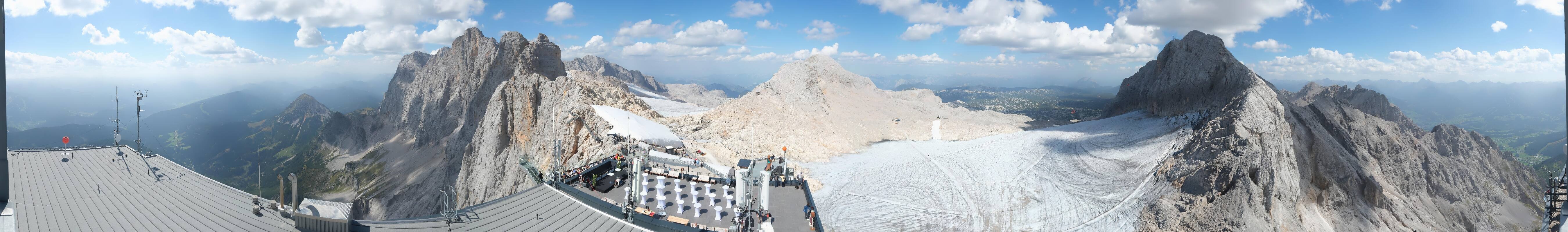 Archiv Foto Webcam Dachstein Gletscher: Panoramablick von der Bergstation