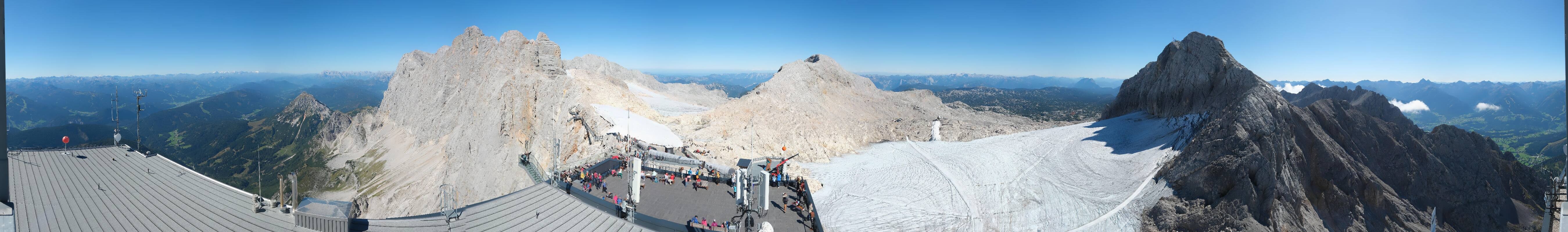 Archiv Foto Webcam Dachstein Gletscher: Panoramablick von der Bergstation