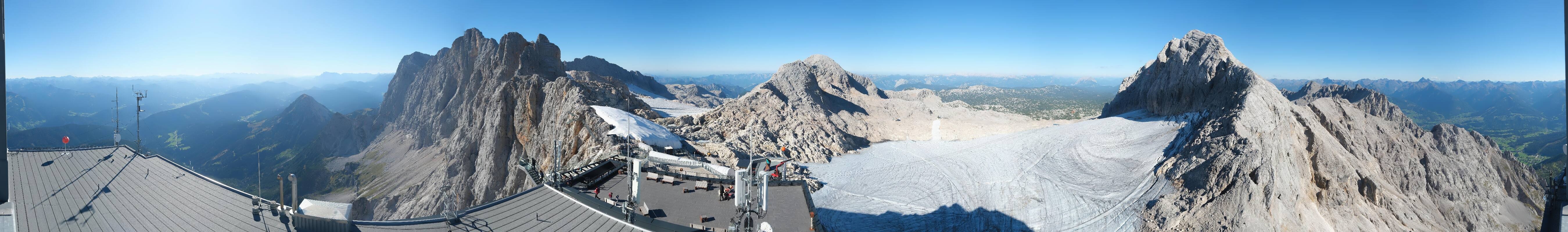 Archiv Foto Webcam Dachstein Gletscher: Panoramablick von der Bergstation