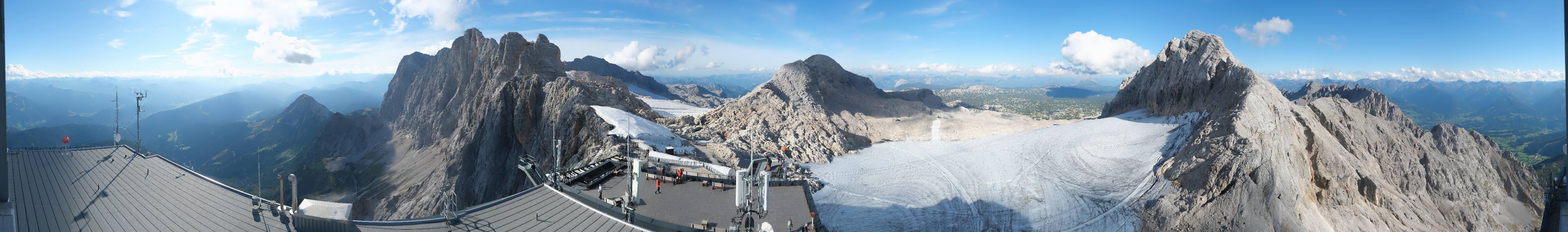 Archiv Foto Webcam Dachstein Gletscher: Panoramablick von der Bergstation