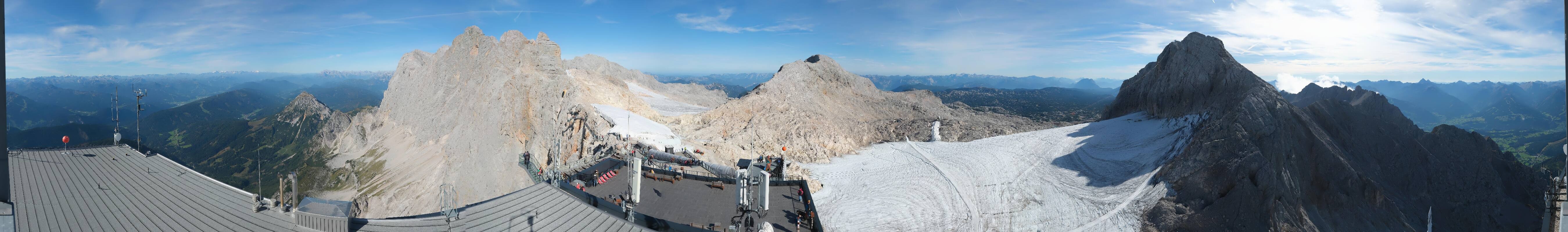 Archiv Foto Webcam Dachstein Gletscher: Panoramablick von der Bergstation
