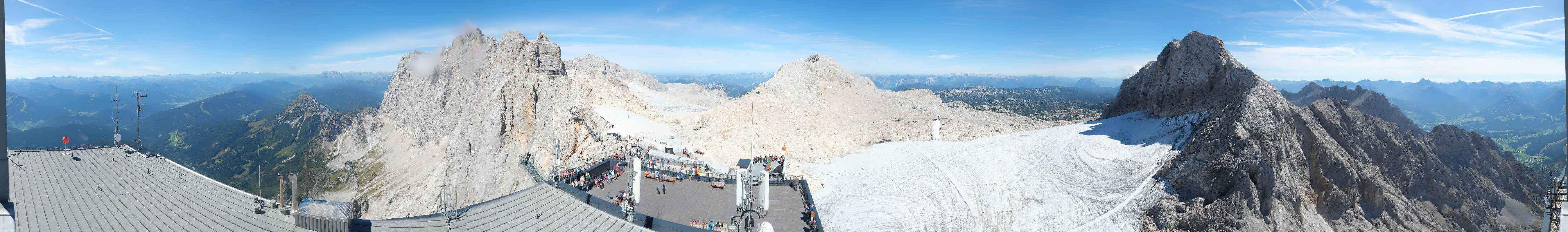 Archiv Foto Webcam Dachstein Gletscher: Panoramablick von der Bergstation
