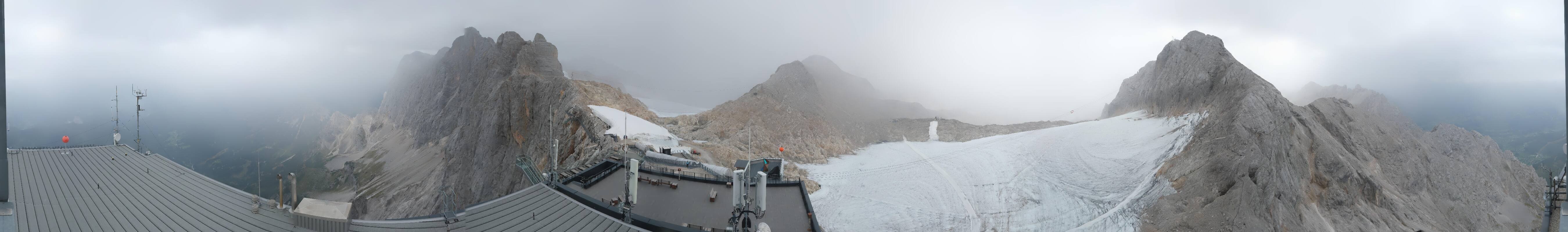 Archiv Foto Webcam Dachstein Gletscher: Panoramablick von der Bergstation