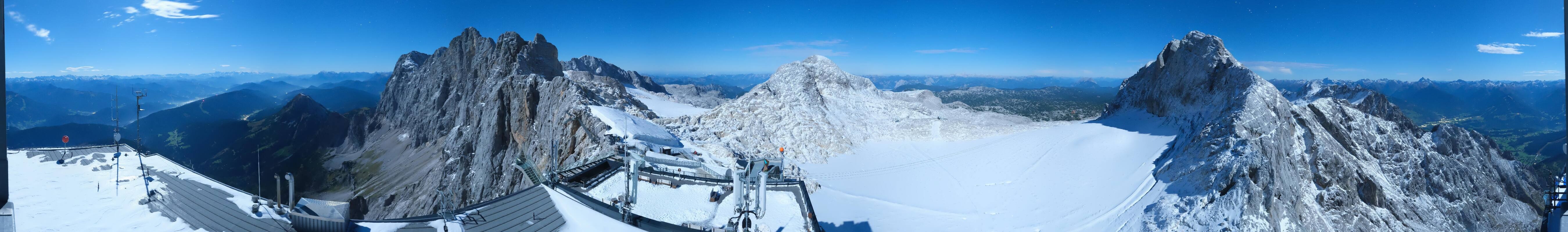 Archiv Foto Webcam Dachstein Gletscher: Panoramablick von der Bergstation