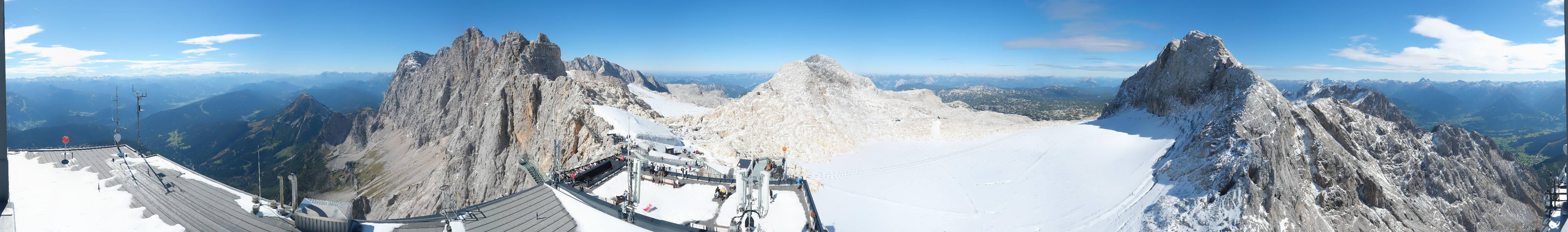 Archiv Foto Webcam Dachstein Gletscher: Panoramablick von der Bergstation