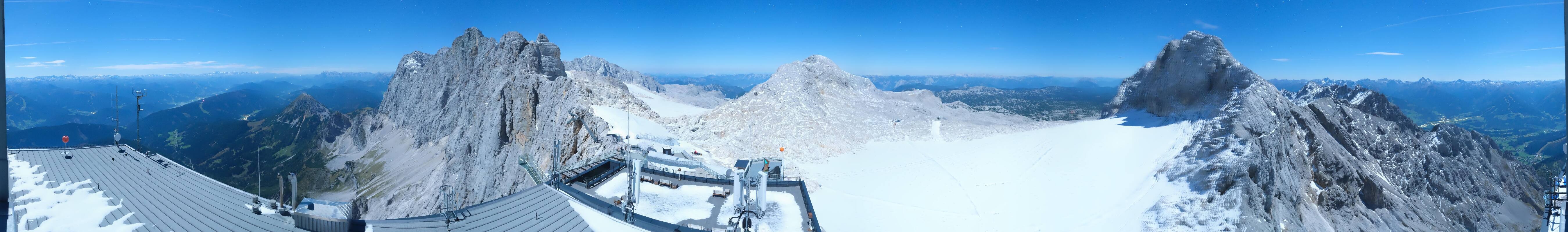 Archiv Foto Webcam Dachstein Gletscher: Panoramablick von der Bergstation