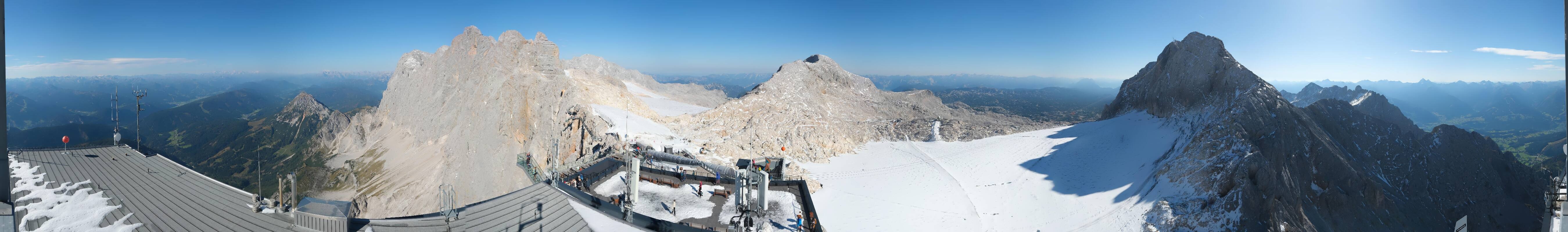 Archiv Foto Webcam Dachstein Gletscher: Panoramablick von der Bergstation