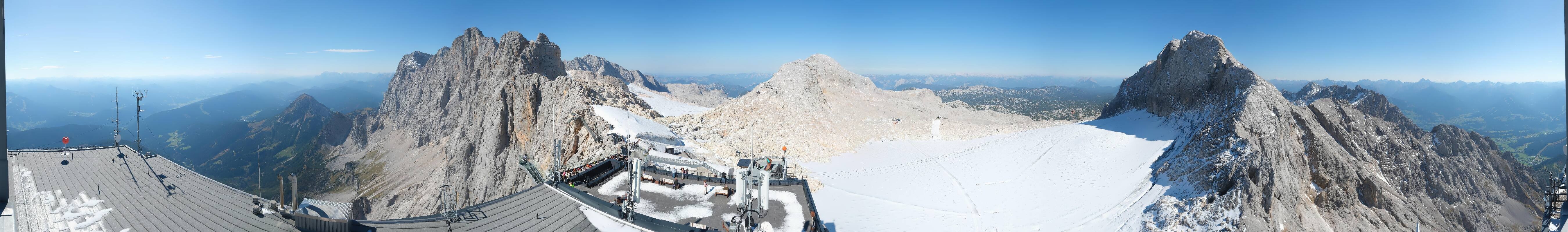 Archiv Foto Webcam Dachstein Gletscher: Panoramablick von der Bergstation