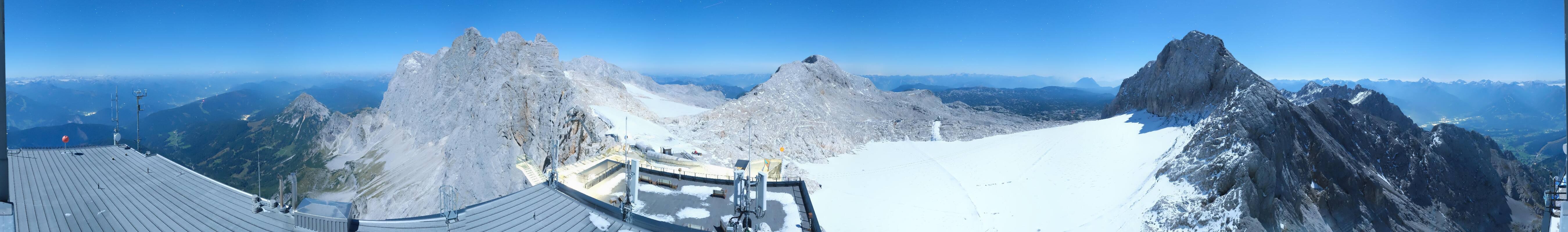 Archiv Foto Webcam Dachstein Gletscher: Panoramablick von der Bergstation
