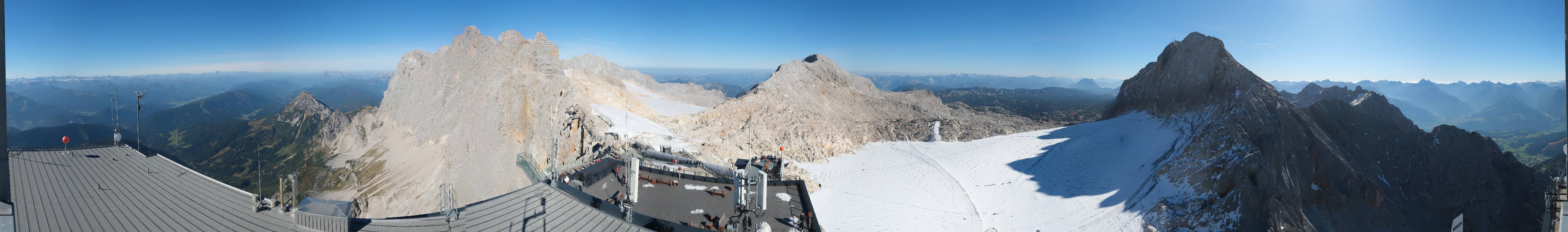 Archiv Foto Webcam Dachstein Gletscher: Panoramablick von der Bergstation