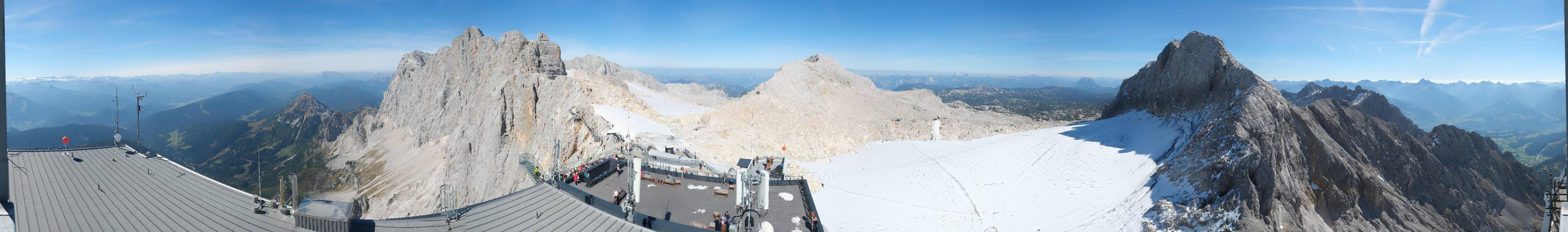 Archiv Foto Webcam Dachstein Gletscher: Panoramablick von der Bergstation
