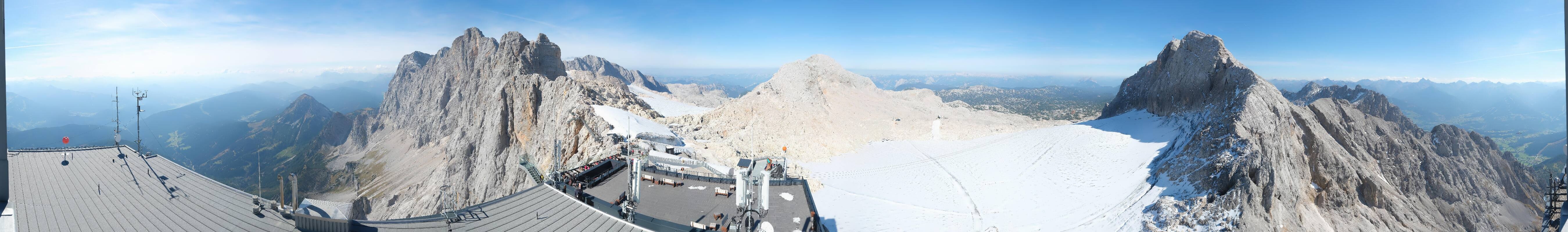 Archiv Foto Webcam Dachstein Gletscher: Panoramablick von der Bergstation