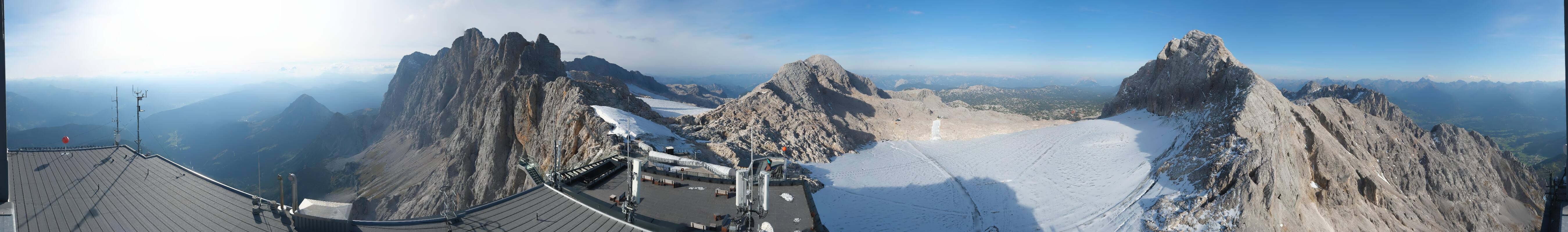 Archiv Foto Webcam Dachstein Gletscher: Panoramablick von der Bergstation