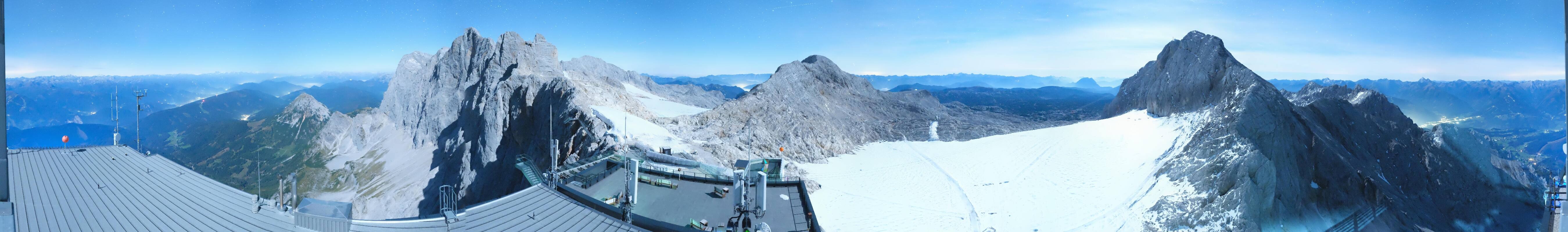 Archiv Foto Webcam Dachstein Gletscher: Panoramablick von der Bergstation
