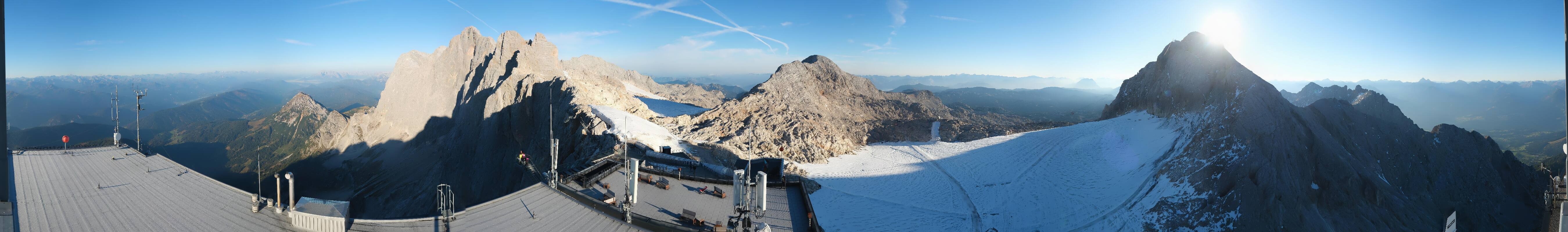 Archiv Foto Webcam Dachstein Gletscher: Panoramablick von der Bergstation