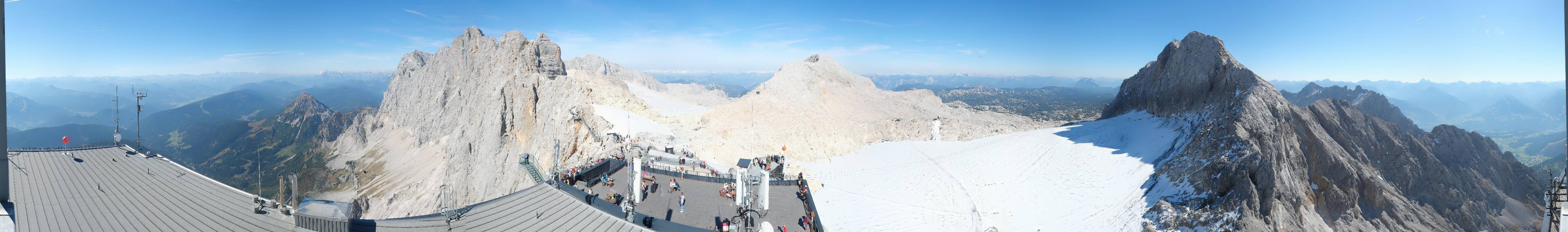 Archiv Foto Webcam Dachstein Gletscher: Panoramablick von der Bergstation