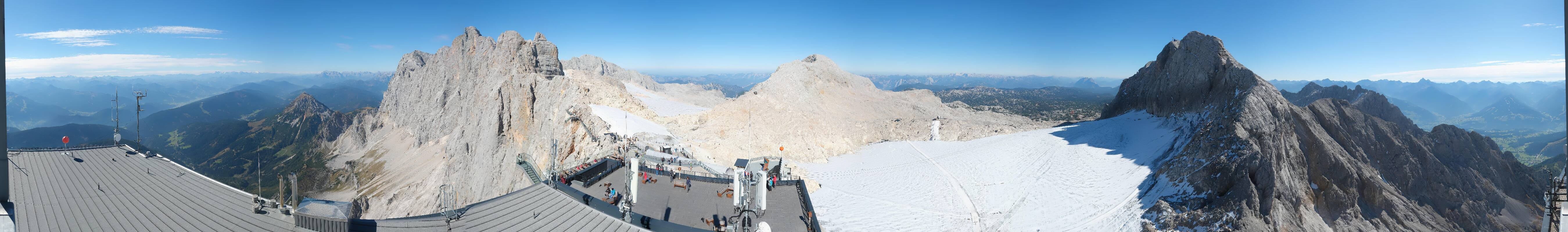 Archiv Foto Webcam Dachstein Gletscher: Panoramablick von der Bergstation