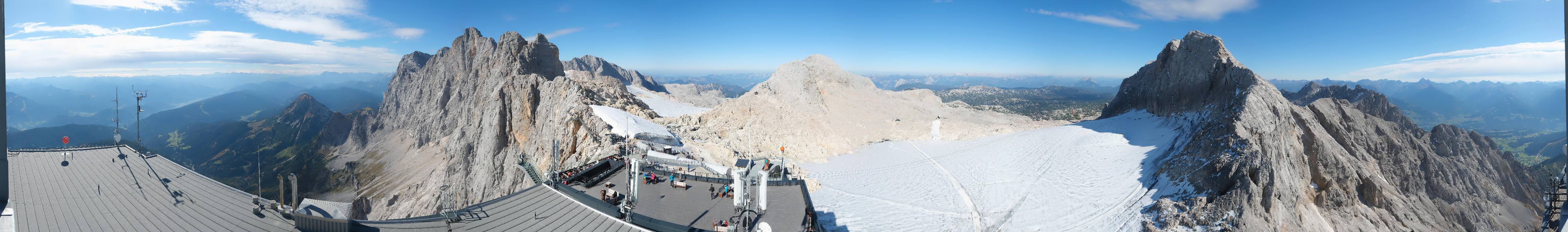 Archiv Foto Webcam Dachstein Gletscher: Panoramablick von der Bergstation