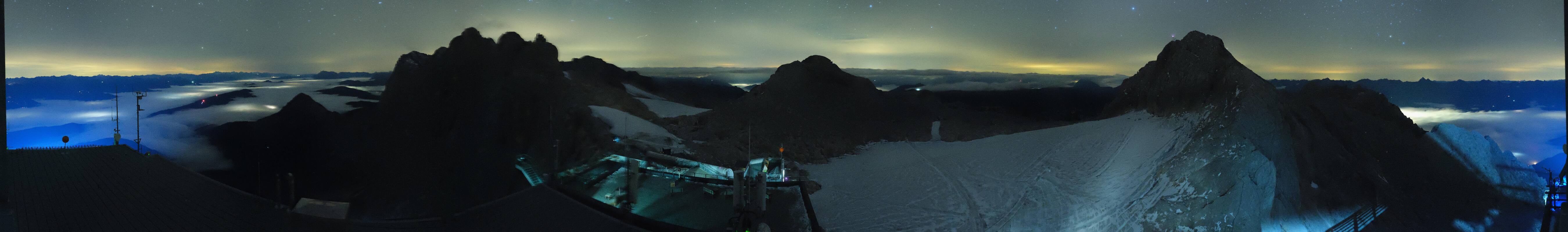 Archiv Foto Webcam Dachstein Gletscher: Panoramablick von der Bergstation