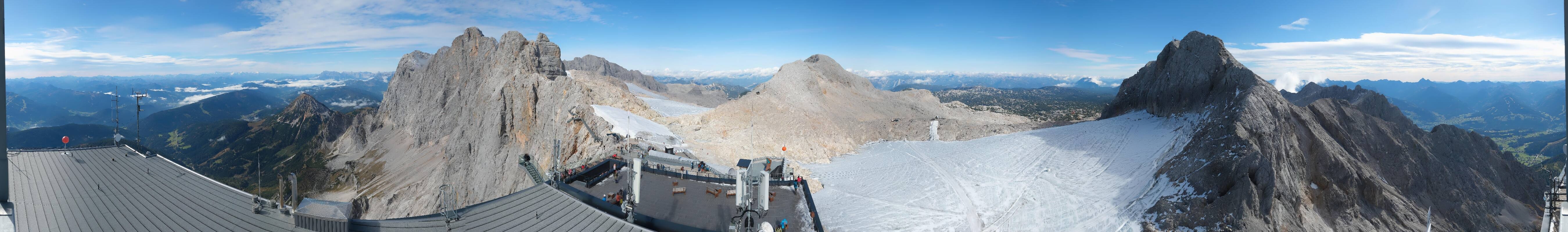 Archiv Foto Webcam Dachstein Gletscher: Panoramablick von der Bergstation